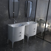 Wimborne Wall Hung 1 Taphole Double Washbasin 1440mm Gloss - view 2
