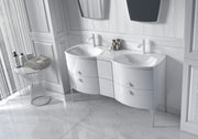 Wimborne Wall Hung 1 Taphole Double Washbasin 1440mm Gloss - view 6