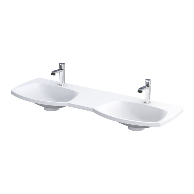 Wimborne Wall Hung 1 Taphole Double Washbasin 1440mm Matt