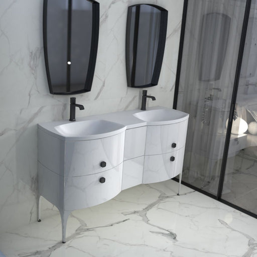 Wimborne Wall Hung 1 Taphole Double Washbasin 1440mm Matt - view 2