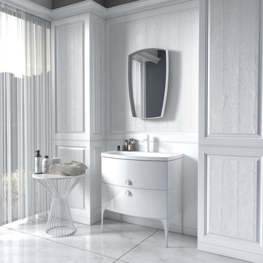 Wimborne Wall Hung 1 Taphole Washbasin 820mm Gloss - view 2