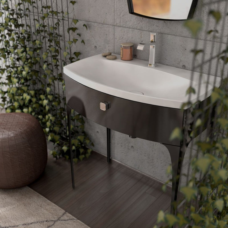 Wimborne Wall Hung 1 Taphole Washbasin 820mm Matt - view 2