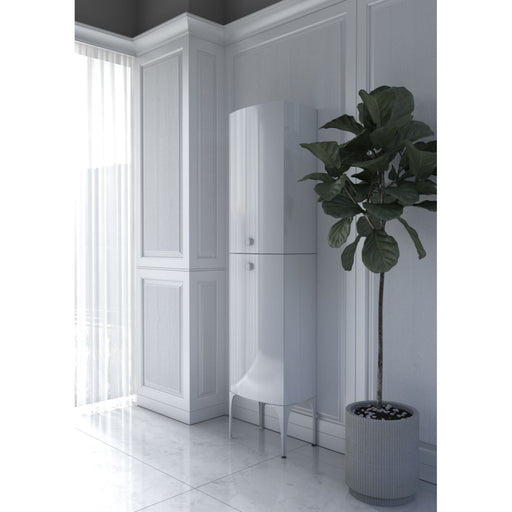 Wimborne Wall Hung 2 Door Column Unit 470mm Gloss White - view 2