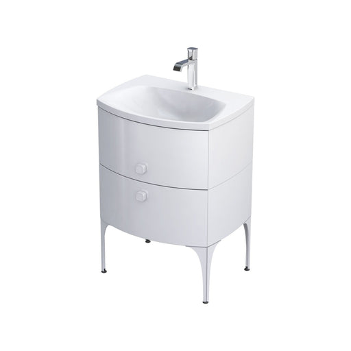 Wimborne Wall Hung 2 Drawer Basin Unit 620mm Gloss White