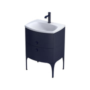 Wimborne Wall Hung 2 Drawer Basin Unit 620mm Matt Blue