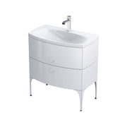 Wimborne Wall Hung 2 Drawer Basin Unit 820mm Gloss White