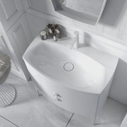 Wimborne Wall Hung 2 Drawer Basin Unit 820mm Gloss White - view 3