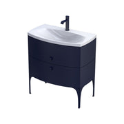 Wimborne Wall Hung 2 Drawer Basin Unit 820mm Matt Blue