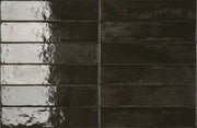 Windermere black lava brick tile 56x267mm - view 2