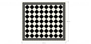 Winter Park black & white victorian check tile 285x285mm - view 2