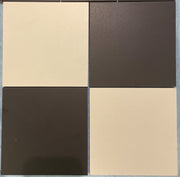 Winter Park Black & White Victorian Check Matt Porcelain Floor Tile 285x285mm